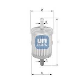 Código de filtro de combustible UFI 31.001.00