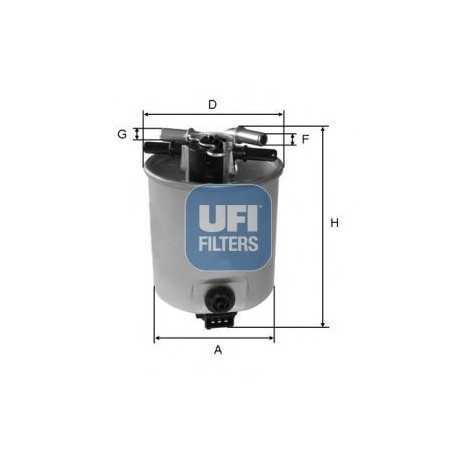 Filtro carburante UFI codice 55.393.00