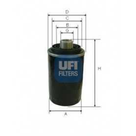 Filtro de aceite UFI código 23.493.00