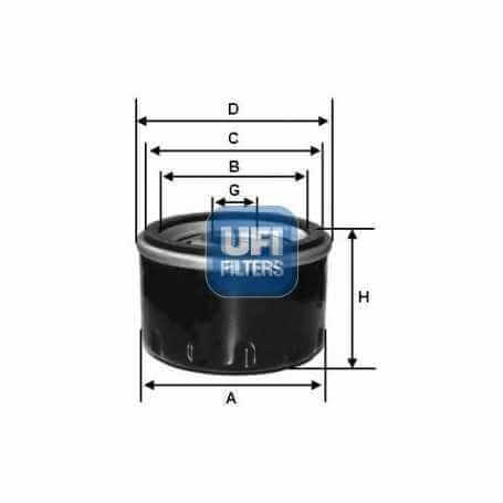 Filtro olio UFI codice 23.583.00