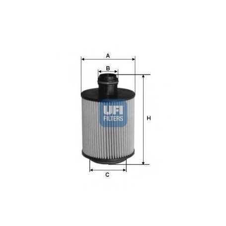 Filtro de aceite UFI código 25.093.00
