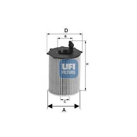 Filtre à huile UFI code 25.128.00