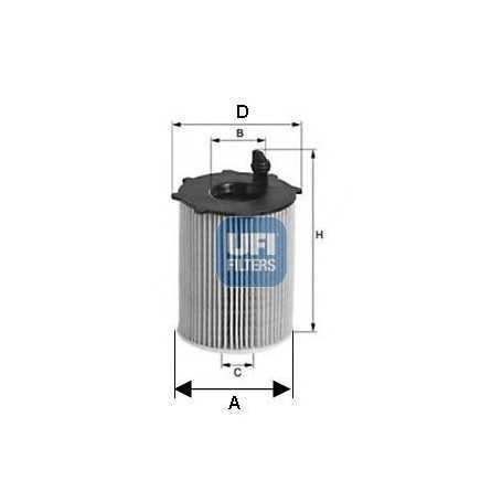 Filtro de aceite UFI código 25.141.00