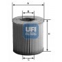 Buy UFI oil filter code 25.152.00 auto parts shop online at best price