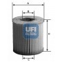 Buy UFI oil filter code 25.166.00 auto parts shop online at best price