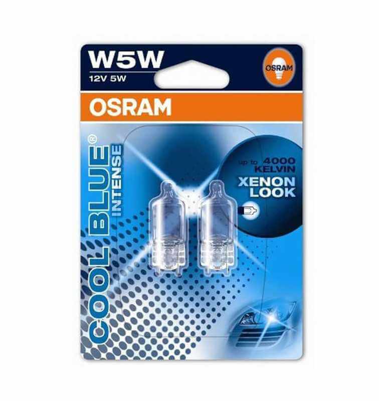2 x W5W Osram Cool Blue Intense NEXT GEN bulbs 4000K - 2825CBN-02B