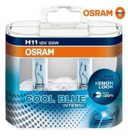 OSRAM COOL BLUE INTENSE H11 Lampada alogena per proiettori 64211CBI-HCB 4200K e 20% di luce in più - confezione Duobox