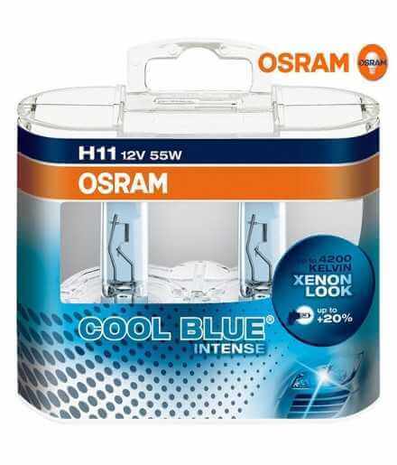 Comprar OSRAM COOL BLUE INTENSE H11 Bombilla halógena para faros delanteros 64211CBI-HCB 4200K y un 20% más de luz - Embalaje...