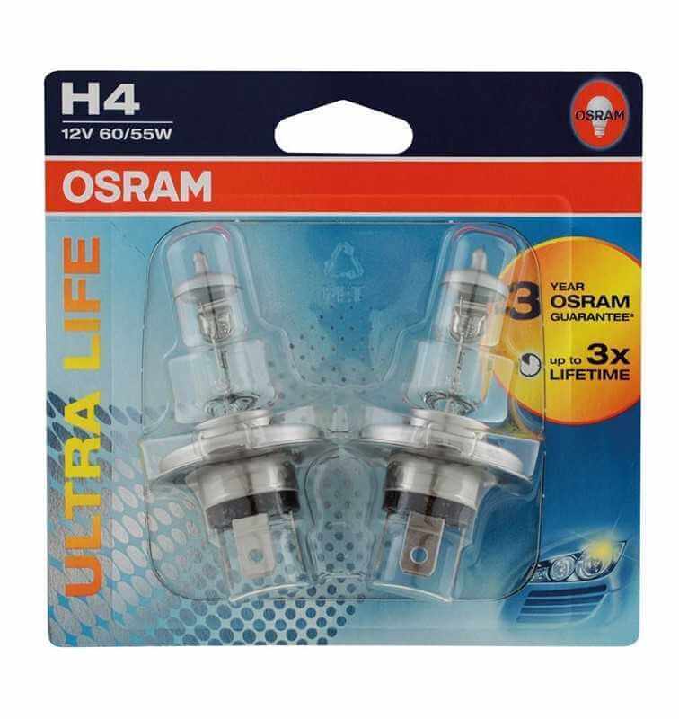 OSRAM ULTRA LIFE H4 Lampada alogena per proiettori 64193ULT-02B - l