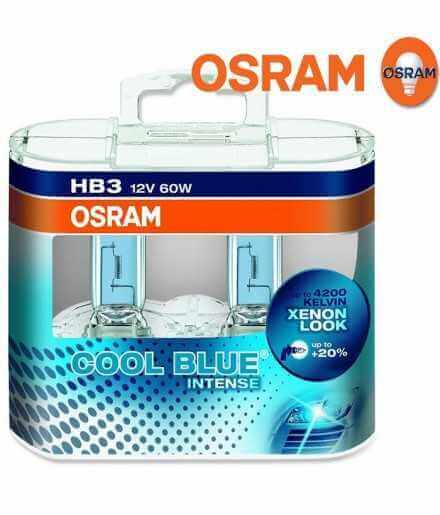 OSRAM COOL BLUE INTENSE HB3 Lampe halogène pour projecteur 4200K et 20% plus de lumière - Emballage Duobox