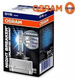 OSRAM XENARC NIGHT BREAKER UNLIMITED D1S Xenon-Projektorlampe 66140XNB 70% mehr Licht 1