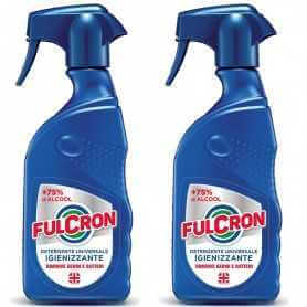 Fulcron Detergente Universale Igienizzante rimuove germi e batteri 2 FLACONI