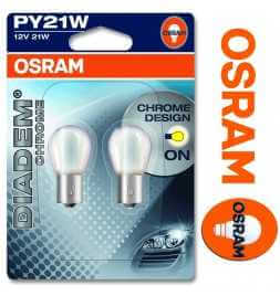 Buy OSRAM DIADEM CHROME direction indicator PY21W 7507DC-02B in Double Blister auto parts shop online at best price