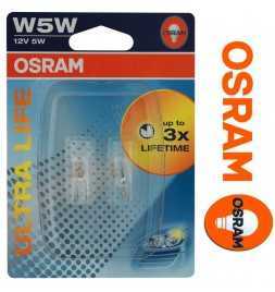 OSRAM ULTRA LIFE W5W idicatore direzione, luci di ingombro, posizione e luce targa 2 lunga durata - in Blister doppio