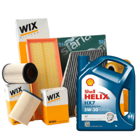 Coupon FIESTA V Van 1.3 KW 51 from 10/2003 with 3 Filters WIX FILTERS WF8266 WL7077 WA6706 5 LT 5W30 Helix HX7 AF
