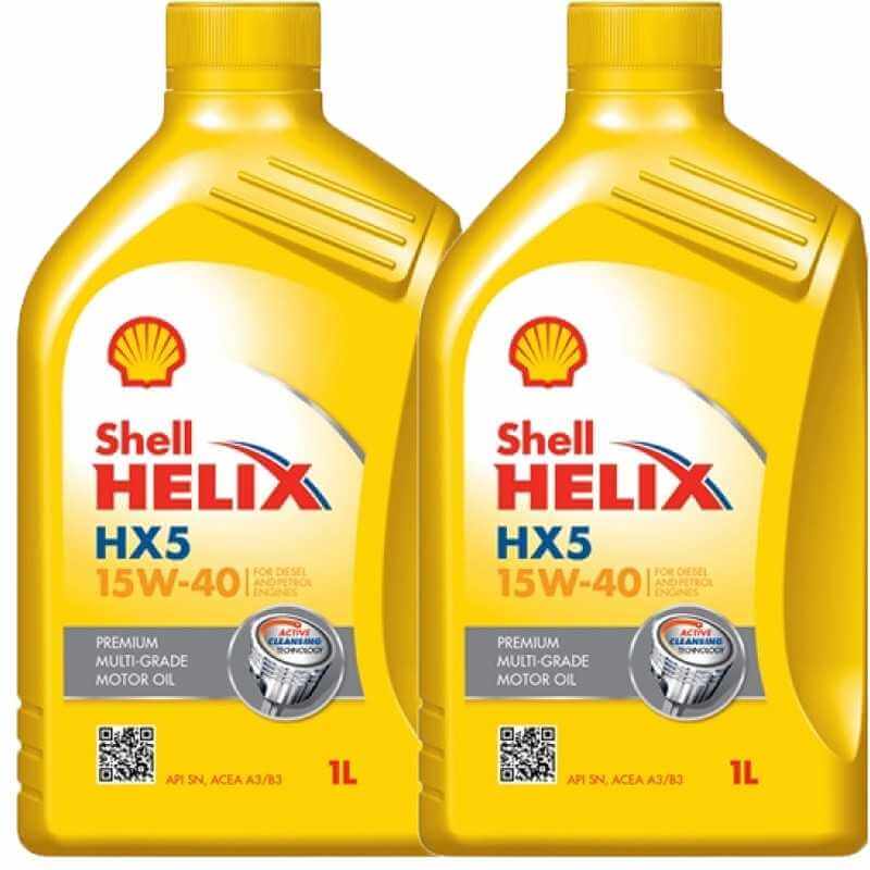 Olio Motore 15w40 Shell Helix HX5 SN Multigrado da 2L Litri Motori