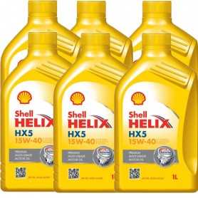 Comprar 15w40 Shell Helix HX5 SN Aceite de motor multigrado 6L litros Motores de gasolina y diésel  tienda online de autopart...