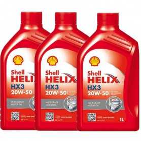 OLIO MOTORE Shell Helix HX3 20W50 Multigrado (SL/CF) 3L litri Motori Benzina e Diesel