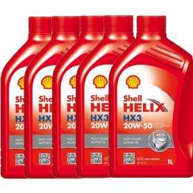OLIO MOTORE Shell Helix HX3 20W50 Multigrado (SL/CF) 5L litri Motori Benzina e Diesel