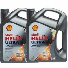 OLIO MOTORE AUTO Shell Helix Ultra 5W40 100% Sintetico 8L litri Nuova Formula