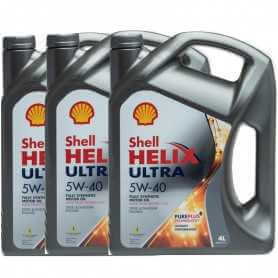 OLIO MOTORE AUTO Shell Helix Ultra 5W40 100% Sintetico 12L litri Nuova Formula