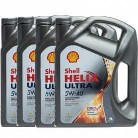 Achetez HUILE MOTEUR DE VOITURE Shell Helix Ultra 5W40 100% Synthétique 16L litres Nouvelle Formule  Magasin de pièces automo...