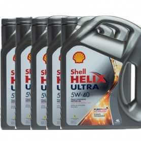 Achetez HUILE MOTEUR DE VOITURE Shell Helix Ultra 5W40 100% Synthétique 20L litres Nouvelle Formule  Magasin de pièces automo...