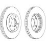 Buy Brake Disc FERODO code DDF1629 auto parts shop online at best price