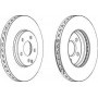 Buy Brake Disc FERODO code DDF1638C-1 auto parts shop online at best price