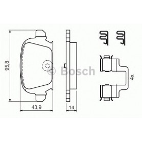 BOSCH brake pads kit code 0986424528