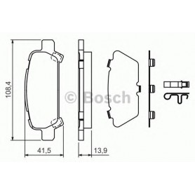 BOSCH brake pads kit code 0986424650