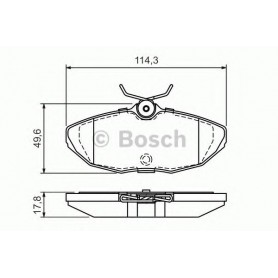 BOSCH brake pads kit code 0986424702