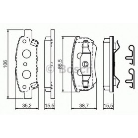 BOSCH brake pads kit code 0986424814