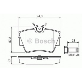 BOSCH brake pads kit code 0986494040