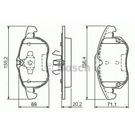 BOSCH brake pads kit code 0986494073