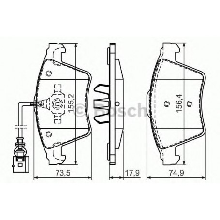 BOSCH brake pads kit code 0986494107