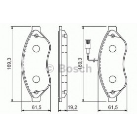 BOSCH brake pads kit code 0986494111