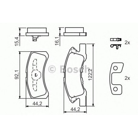 Buy BOSCH brake pads kit code 0986494134 auto parts shop online at best price