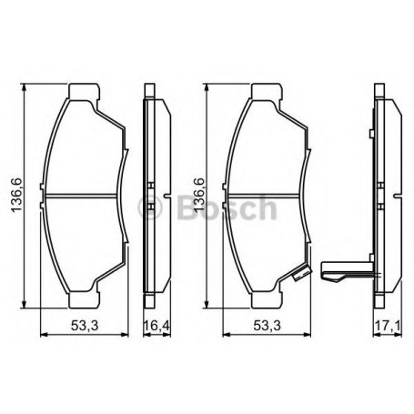 Buy BOSCH brake pads kit code 0986494238 auto parts shop online at best price
