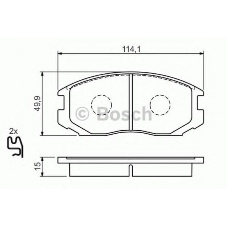 Buy BOSCH brake pads kit code 0986494397 auto parts shop online at best price