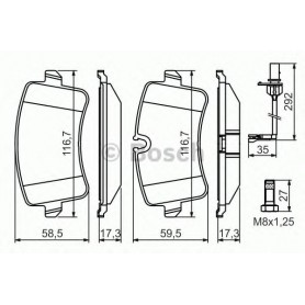 BOSCH brake pads kit code 0986494446