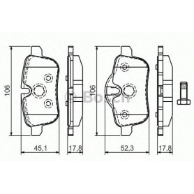 BOSCH brake pads kit code 0986494450