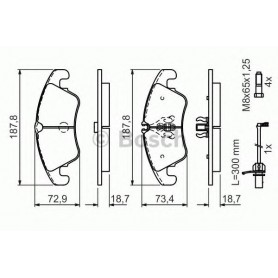 BOSCH brake pads kit code 0986494456