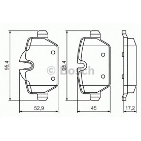 BOSCH brake pads kit code 0986494461