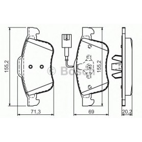 BOSCH brake pads kit code 0986494465