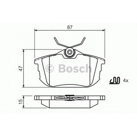 BOSCH brake pads kit code 0986494506