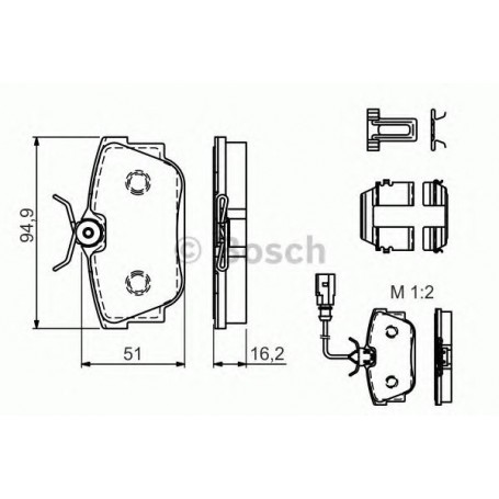 BOSCH brake pads kit code 0986494529