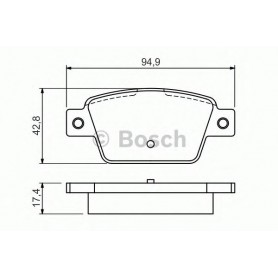 BOSCH brake pads kit code 0986494536