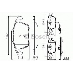 BOSCH brake pads kit code 0986494538