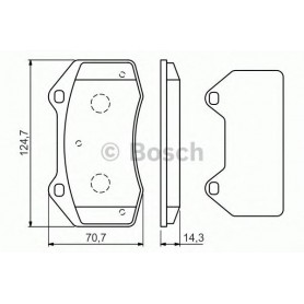 BOSCH brake pads kit code 0986494551